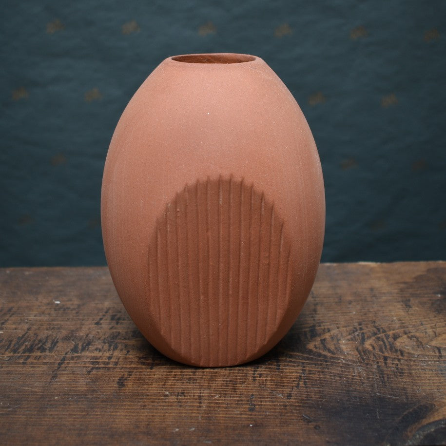 Terracotta Oval Vase