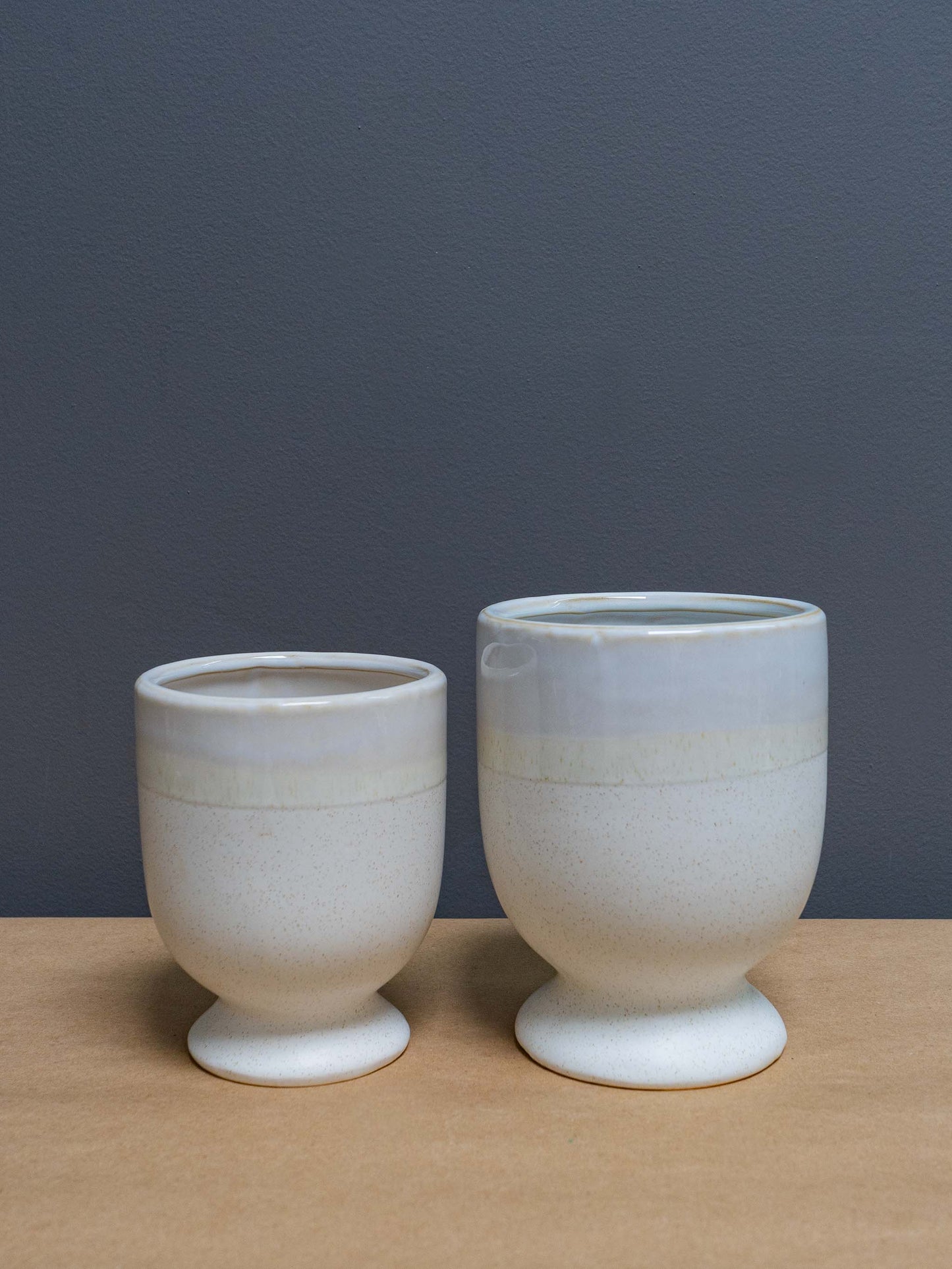 Ceramic White Footed Smooth, Matte