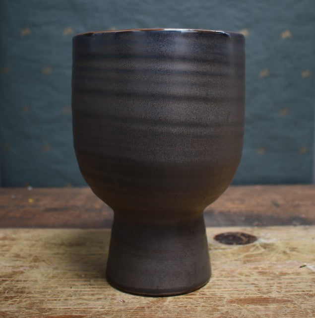 Ceramic Black footed pot