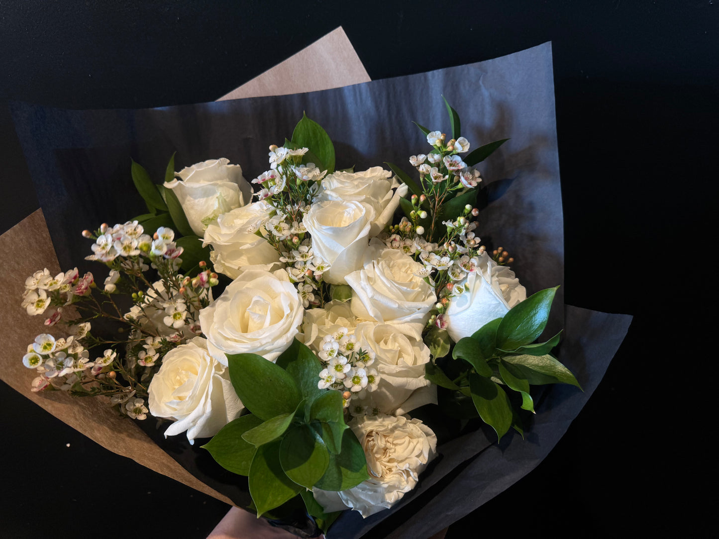 Classic Dozen Roses Hand-Tied Wrap