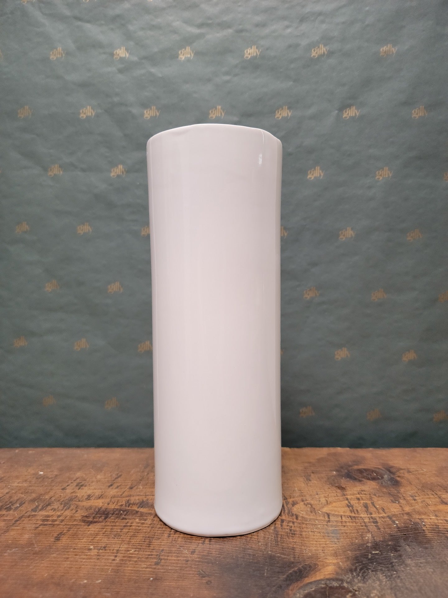 Ceramic Tall Gloss White Cylinder