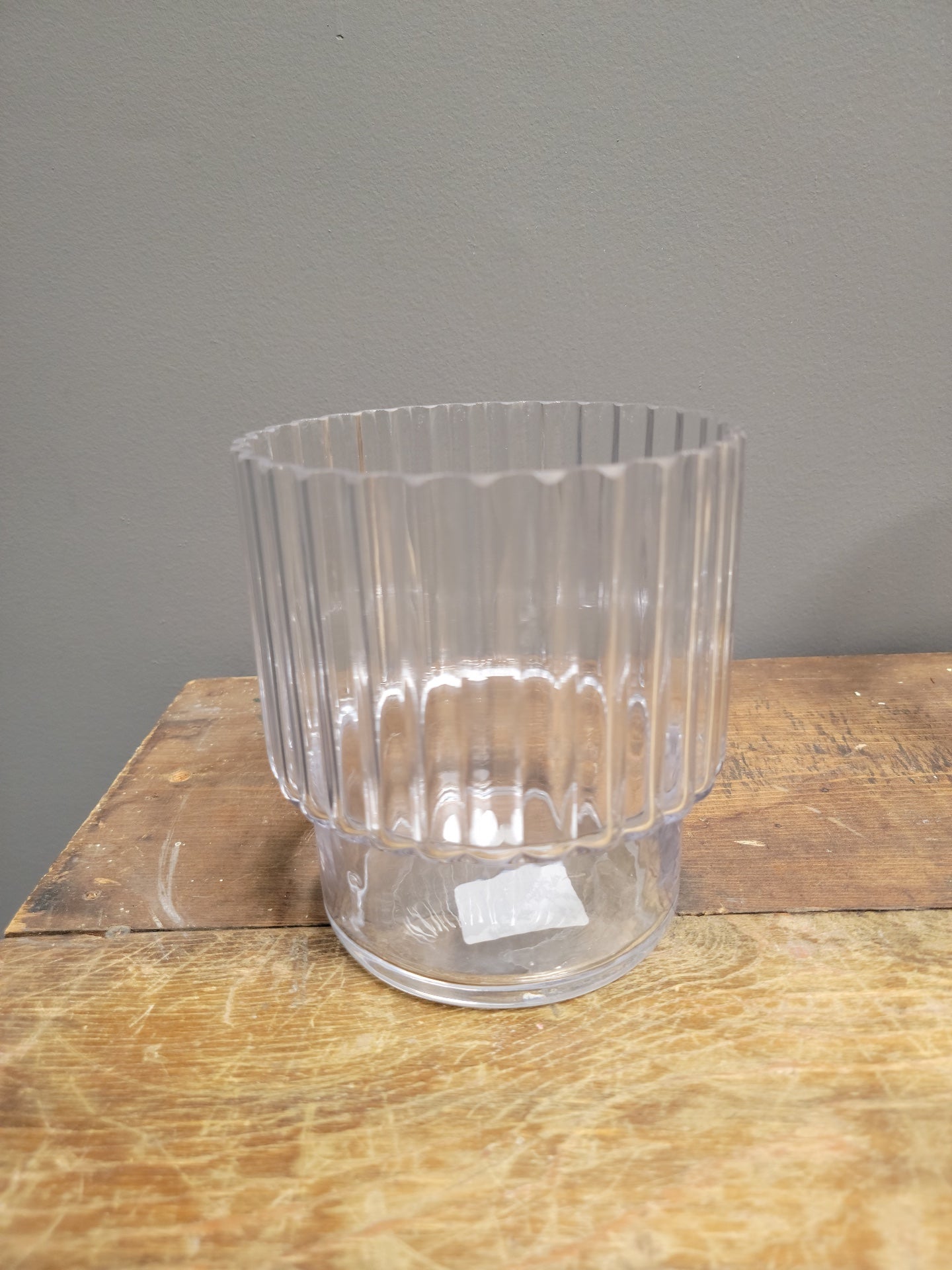 Decorative glass vase 6x6 footed bottom