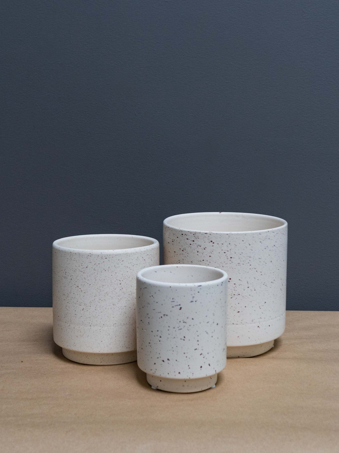 Ceramic Vases White Speckled