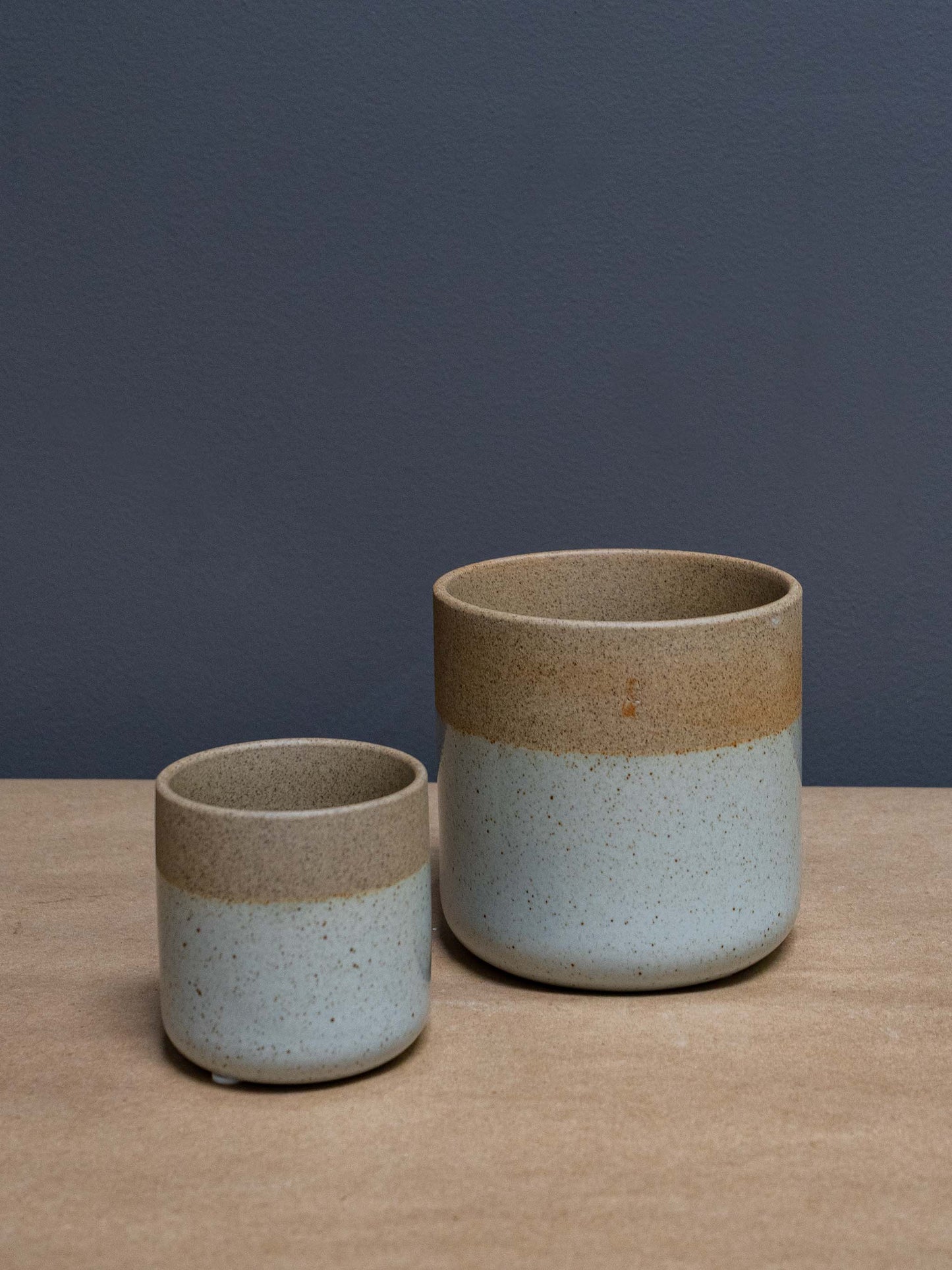 Ceramic Gray and Brown Pot